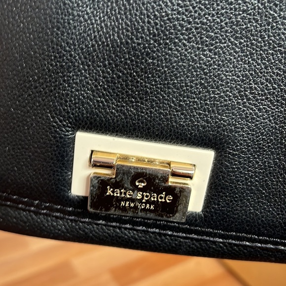 Kate Spade Black Mini Purse with Black/White Strap - Picture 3 of 11